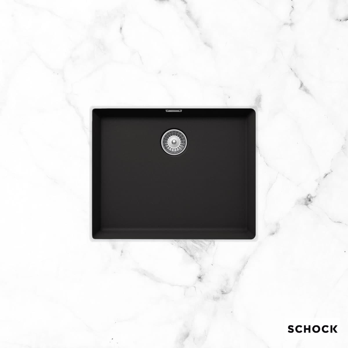 Νεροχύτης κουζίνας γρανιτένιος Schock Cristalite Manhattan 30060U-1401 Nero 55,6×45,6 (ένθετος & υποκαθήμενος)