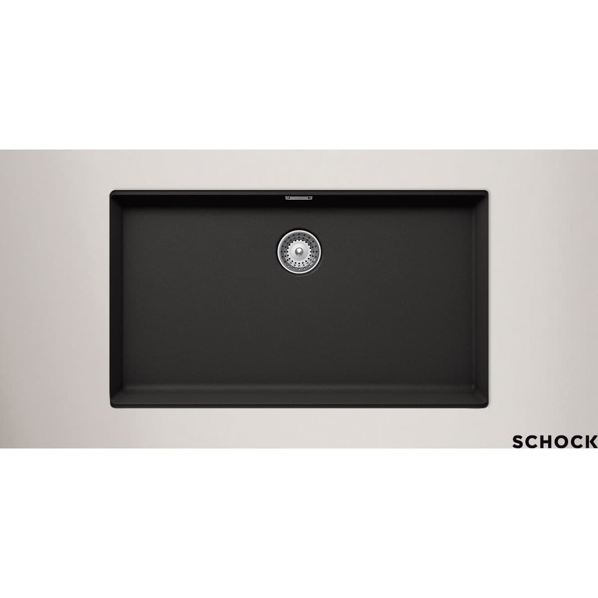 Νεροχύτης κουζίνας γρανιτένιος Schock Cristalite Manhattan 30080U-1401 Nero 75×45,6 (υποκαθήμενος)