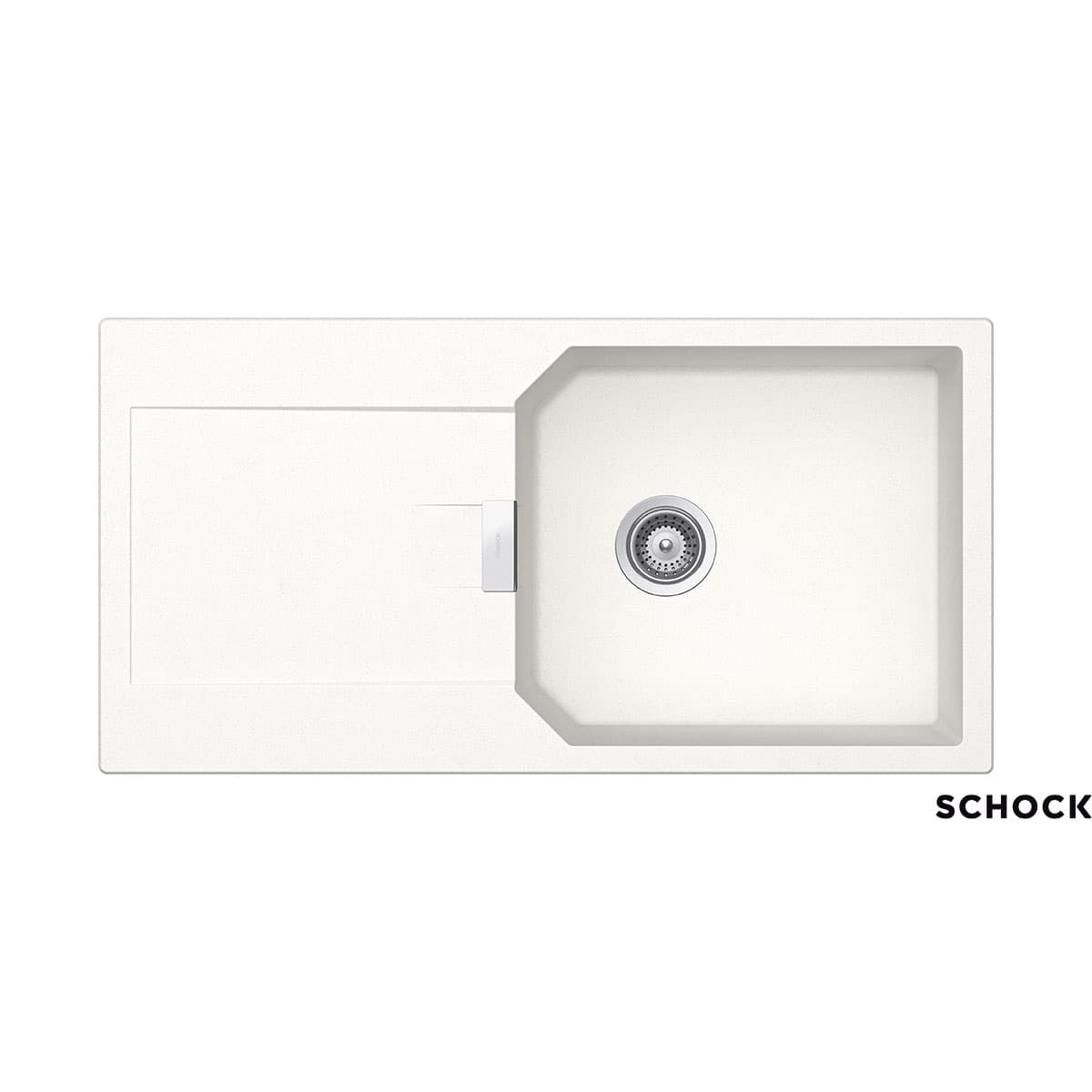 Νεροχύτης κουζίνας γρανιτένιος Schock Cristalite Manhattan 30100-1301 Superwhite 100×51 (ένθετος)