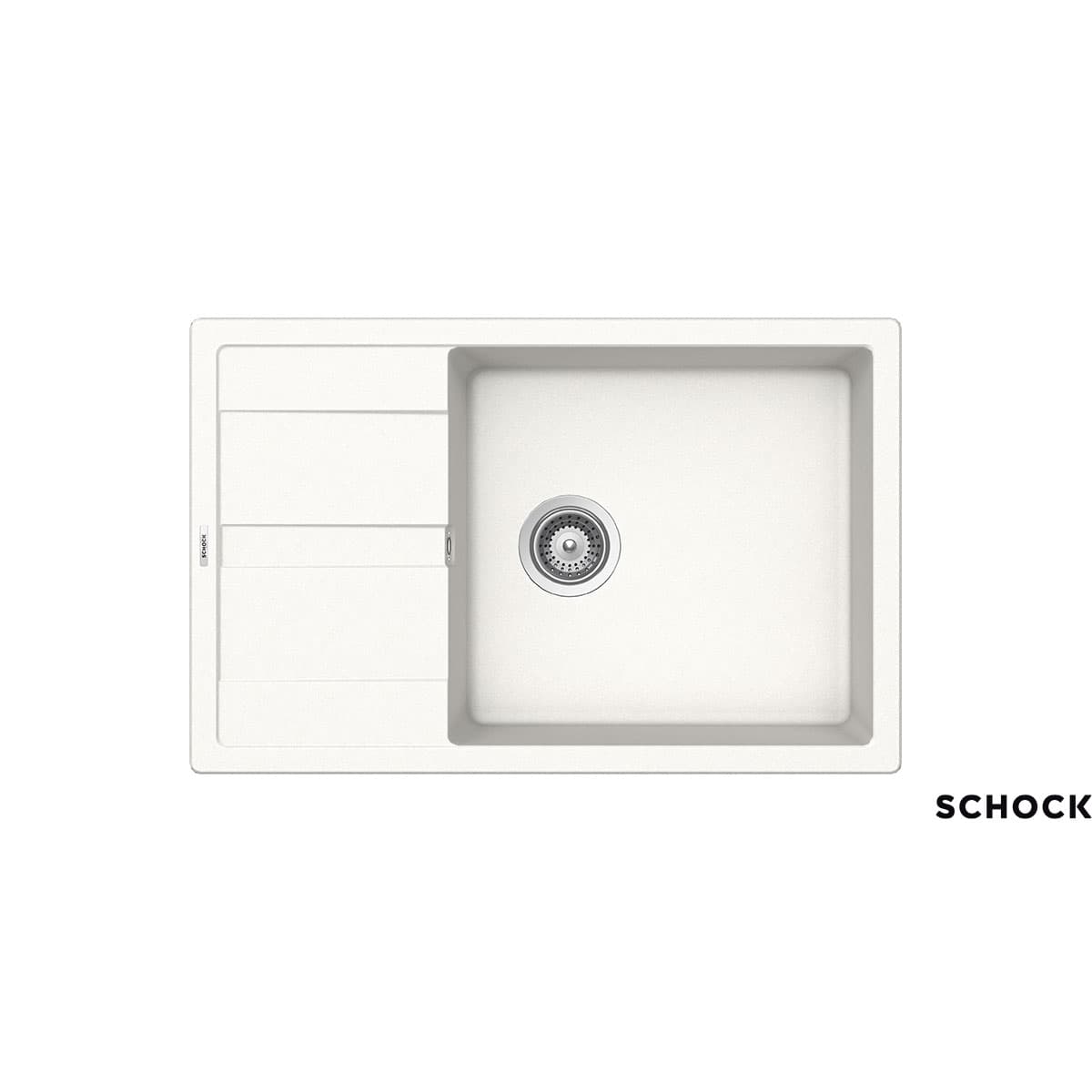 Νεροχύτης κουζίνας γρανιτένιος Schock Cristalite Manhattan 30180-1301 Superwhite 78×50 (ένθετος)
