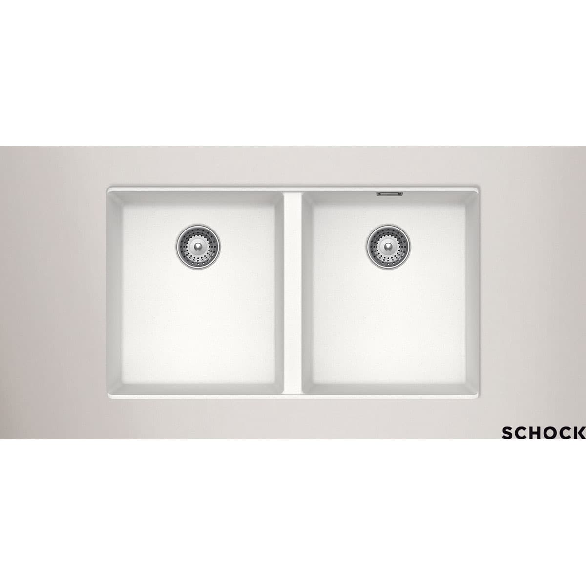 Νεροχύτης κουζίνας γρανιτένιος Schock Cristalite Manhattan 30290U-1301 Superwhite 75×45,6 (υποκαθήμενος & ένθετος)
