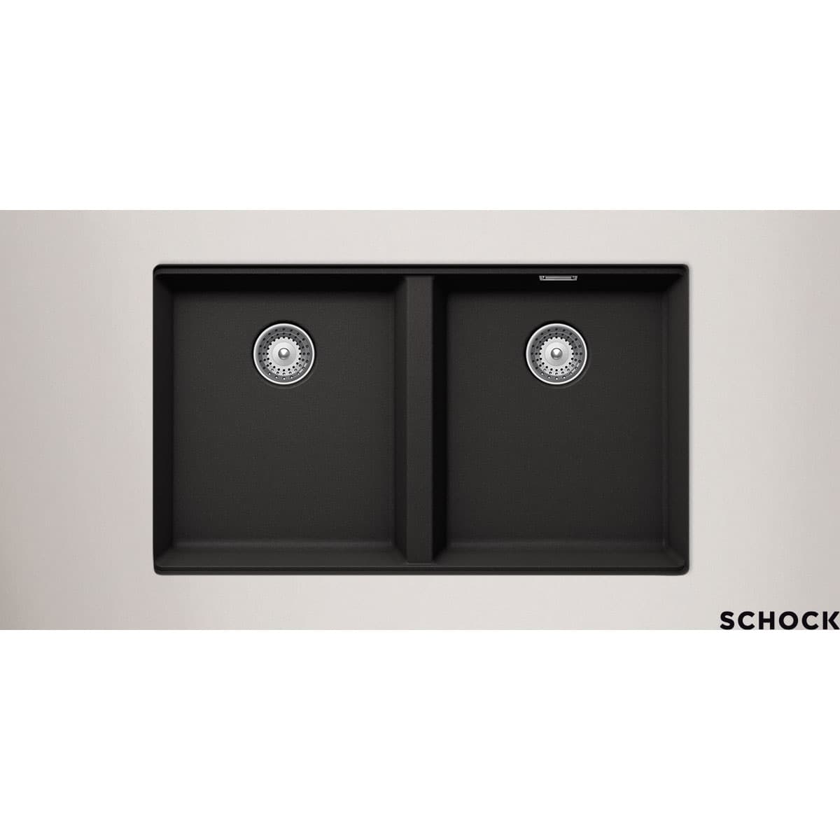 Νεροχύτης κουζίνας γρανιτένιος Schock Cristalite Manhattan 30290U-1401 Nero 75×45,6 (υποκαθήμενος & ένθετος)
