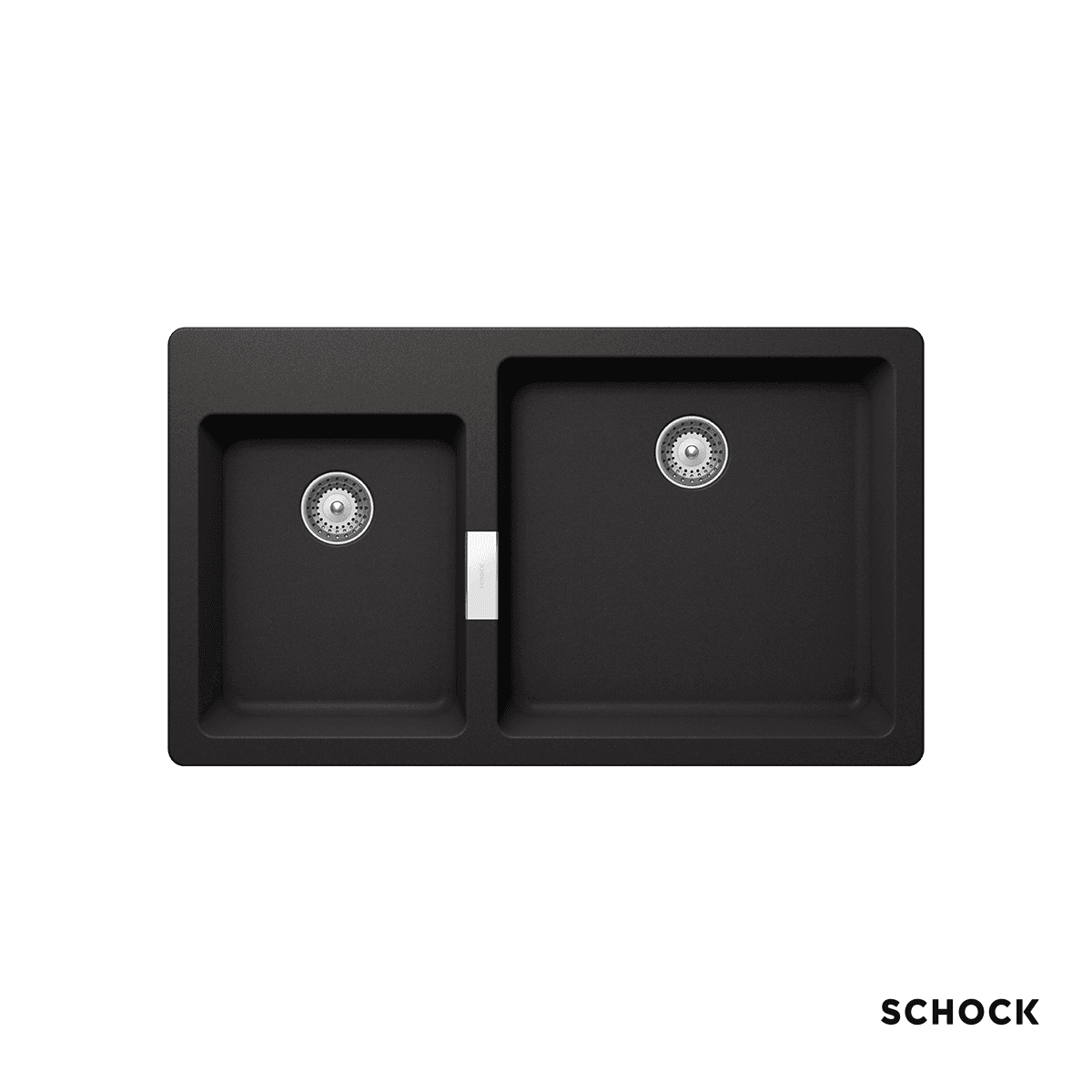 Νεροχύτης κουζίνας γρανιτένιος Schock Cristalite Manhattan 30291-1401 Nero 86×50 (ένθετος)