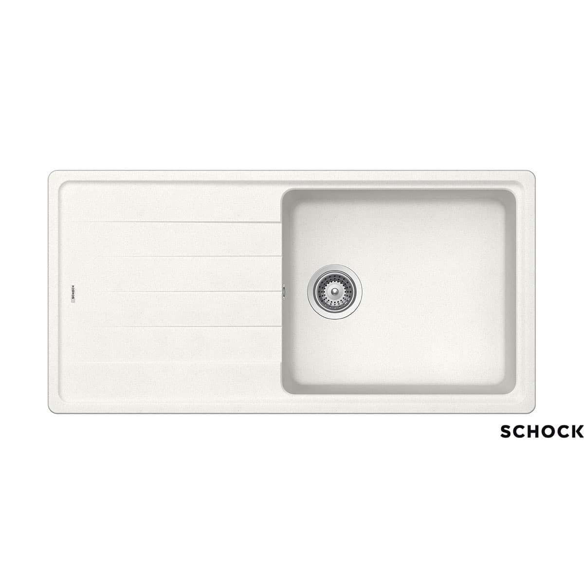 Νεροχύτης κουζίνας γρανιτένιος Schock Cristalite Element 31100-1301 Superwhite 100×50 (ένθετος)