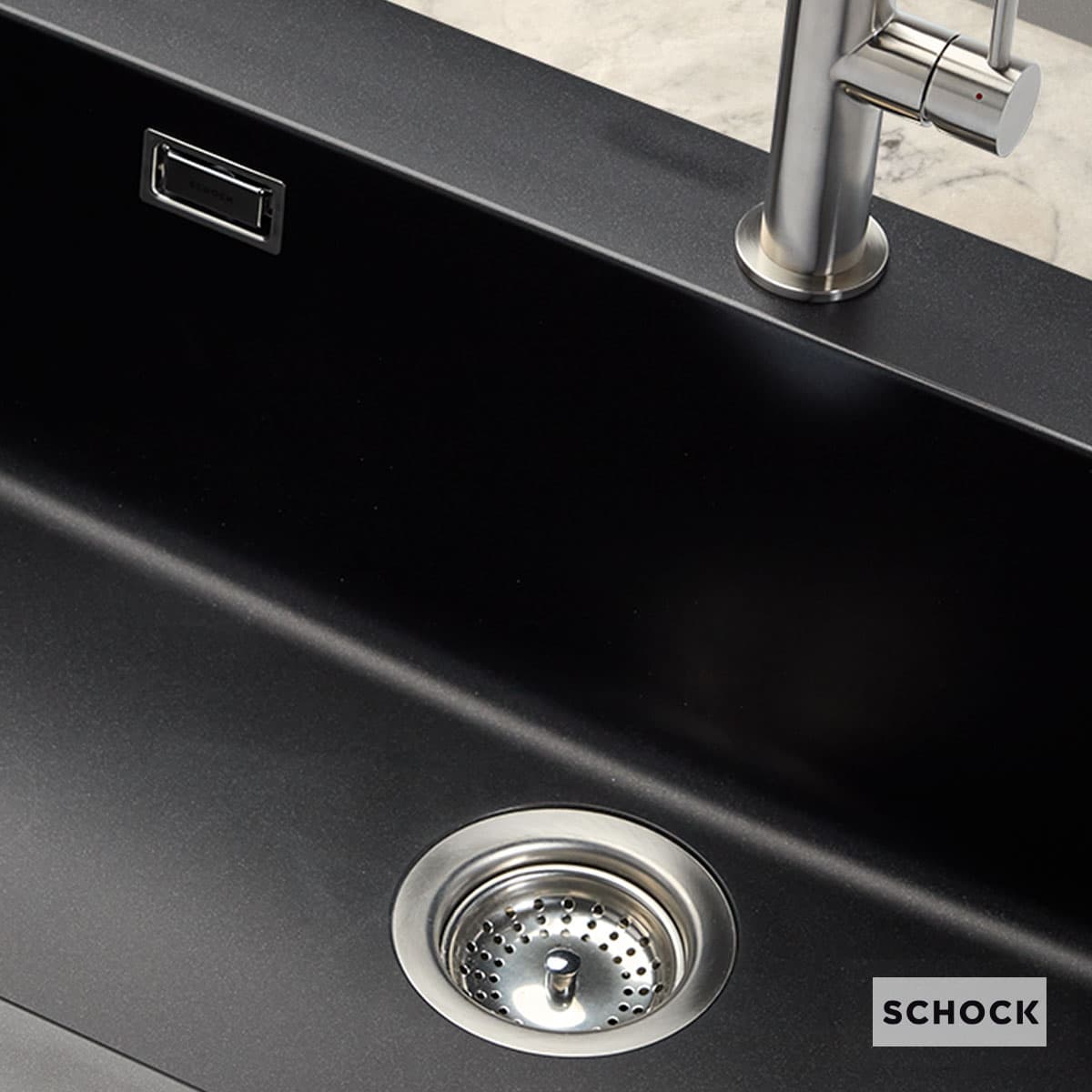 Βαλβίδα νεροχύτη + υπερχείλιση Schock 400054-110 Inox Brushed (πώληση μαζί με νεροχύτη schock)