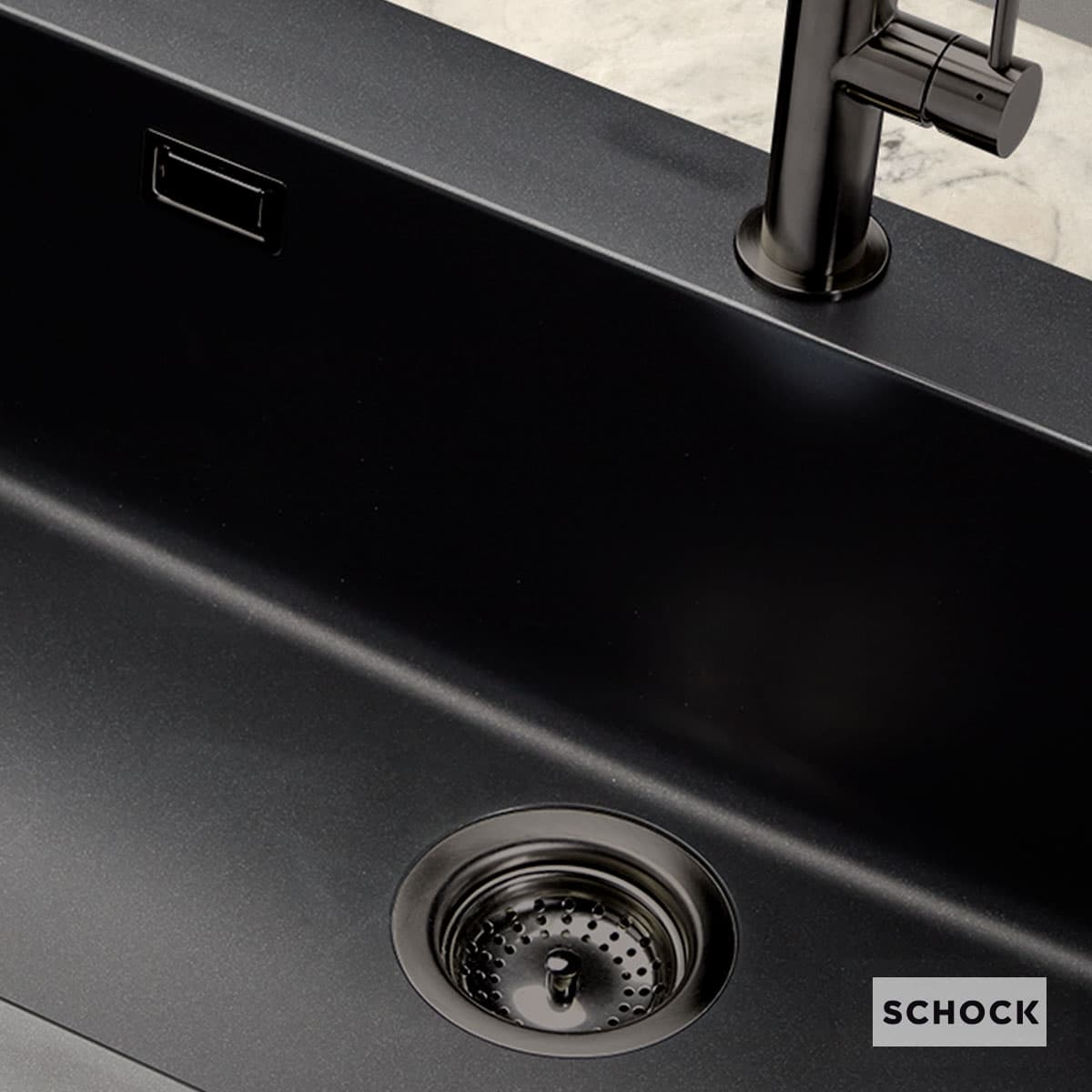 Βαλβίδα νεροχύτη + υπερχείλιση Schock 400054-411 Gunmetal (πώληση μαζί με νεροχύτη schock)