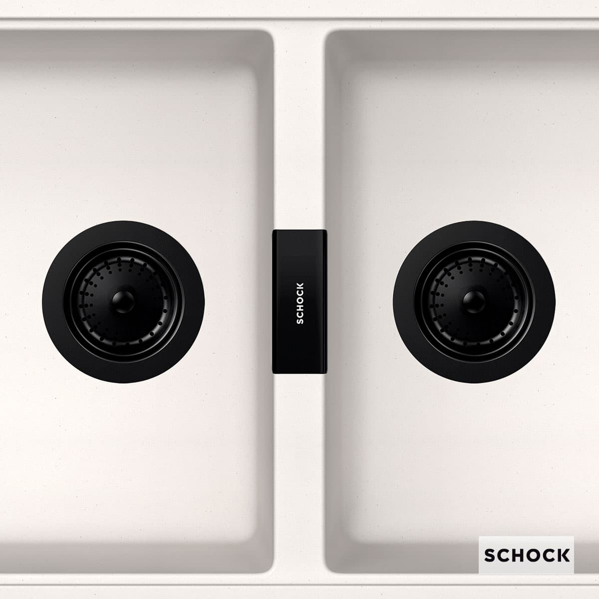 2 x Βαλβίδες νεροχύτη + υπερχείλιση Schock 400066-400 Puro (πώληση μαζί με νεροχύτη schock)