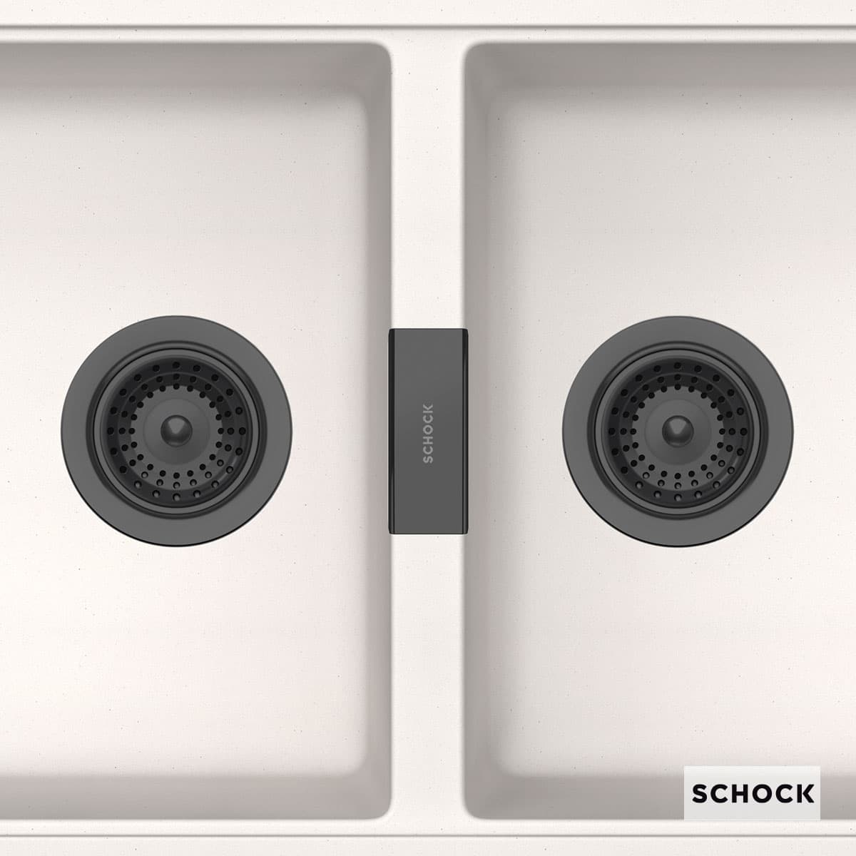 2 x Βαλβίδες νεροχύτη + υπερχείλιση Schock 400066-411 Gunmetal (πώληση μαζί με νεροχύτη schock)