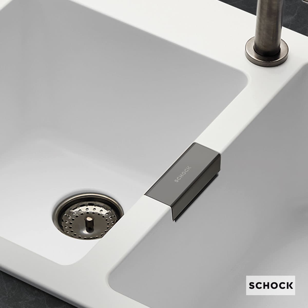2 x Βαλβίδες νεροχύτη + υπερχείλιση Schock 400080-411 Gunmetal (πώληση μαζί με νεροχύτη schock)
