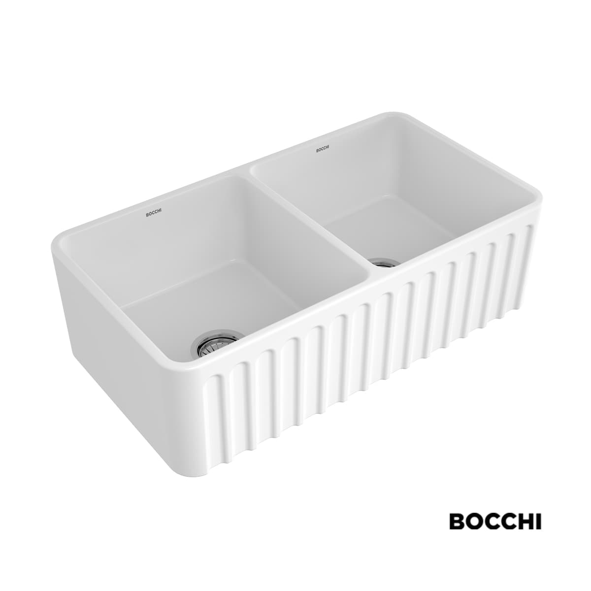 Νεροχύτης κουζίνας πορσελάνης Bocchi 1601-300 Λευκό Γυαλιστερό 84×46 (επικαθήμενος)