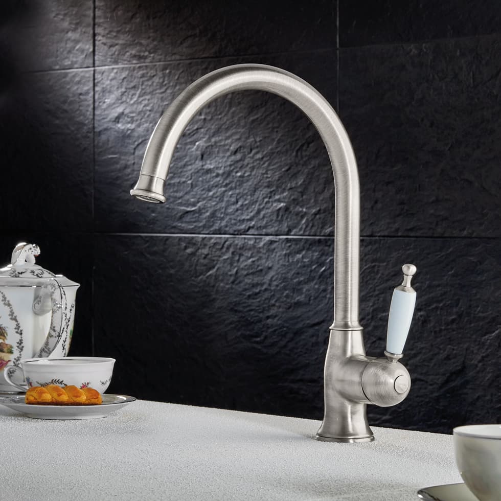 Μπαταρία κουζίνας Bugnatese Oxford 6381-110 Inox Σατινέ με Πορσελάνη Υ35,4cm
