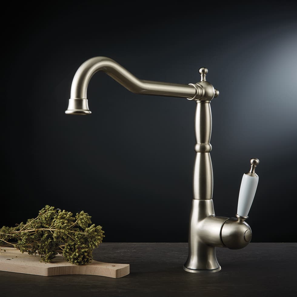 Μπαταρία κουζίνας Bugnatese Oxford 6382-110 Inox Σατινέ με Πορσελάνη Υ30,1cm