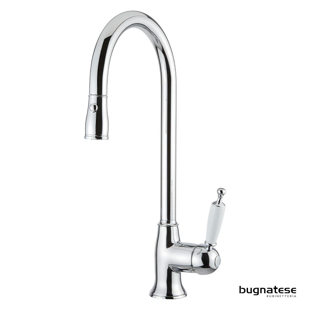 Μπαταρία κουζίνας Bugnatese Oxford 6395-100 Χρώμιο με Πορσελάνη Υ43,3cm
