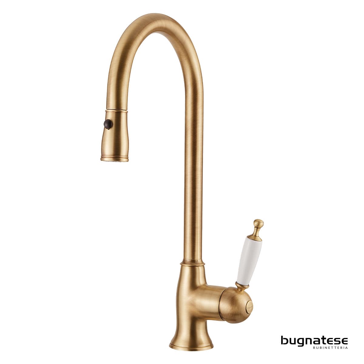Μπαταρία κουζίνας Bugnatese Oxford 6395-220 Μπρονζέ με Πορσελάνη Υ43,3cm