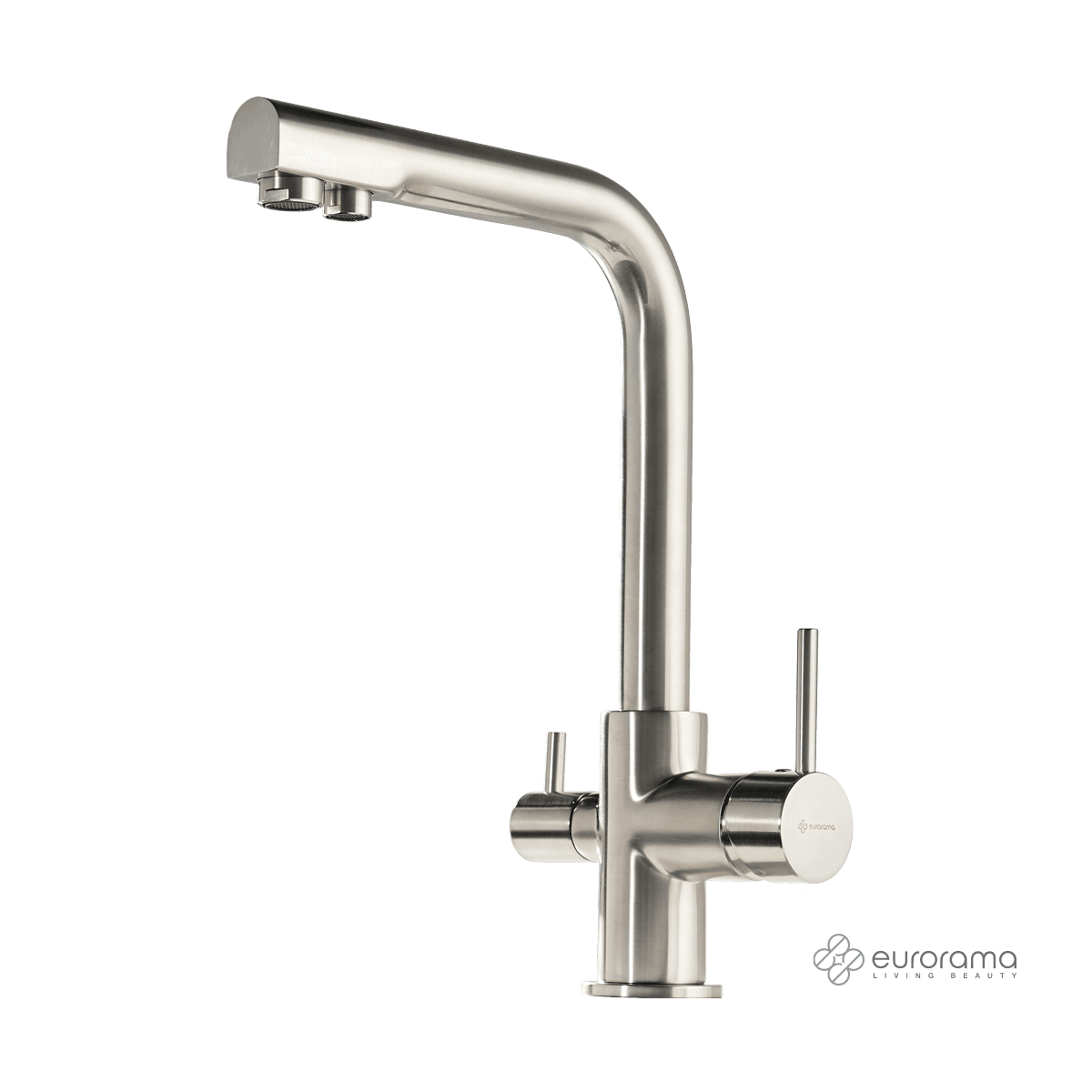 Μπαταρία κουζίνας Eurorama Filter-tap 13534-110 Inox Σατινέ (για σύνδεση με ντεπόζιτο) Υ31,8cm