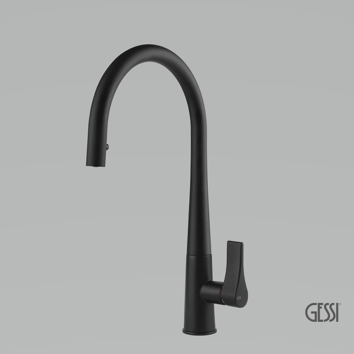 Μπαταρία κουζίνας Gessi Proton 17153-299 Matte Black Υ41cm