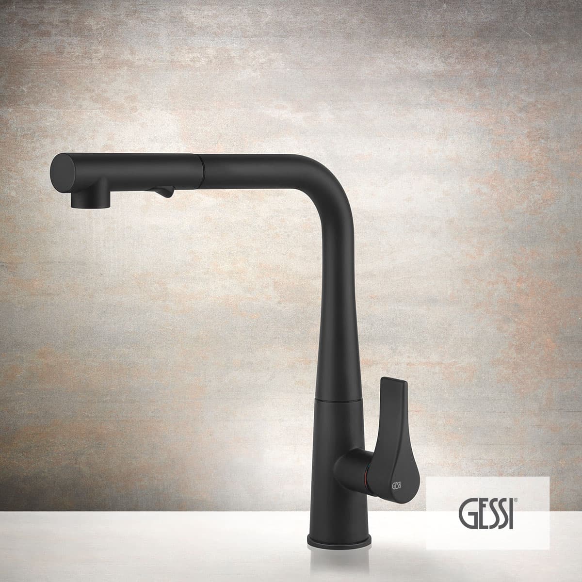 Μπαταρία κουζίνας Gessi Proton 17177-299 Matte Black Υ29,5cm