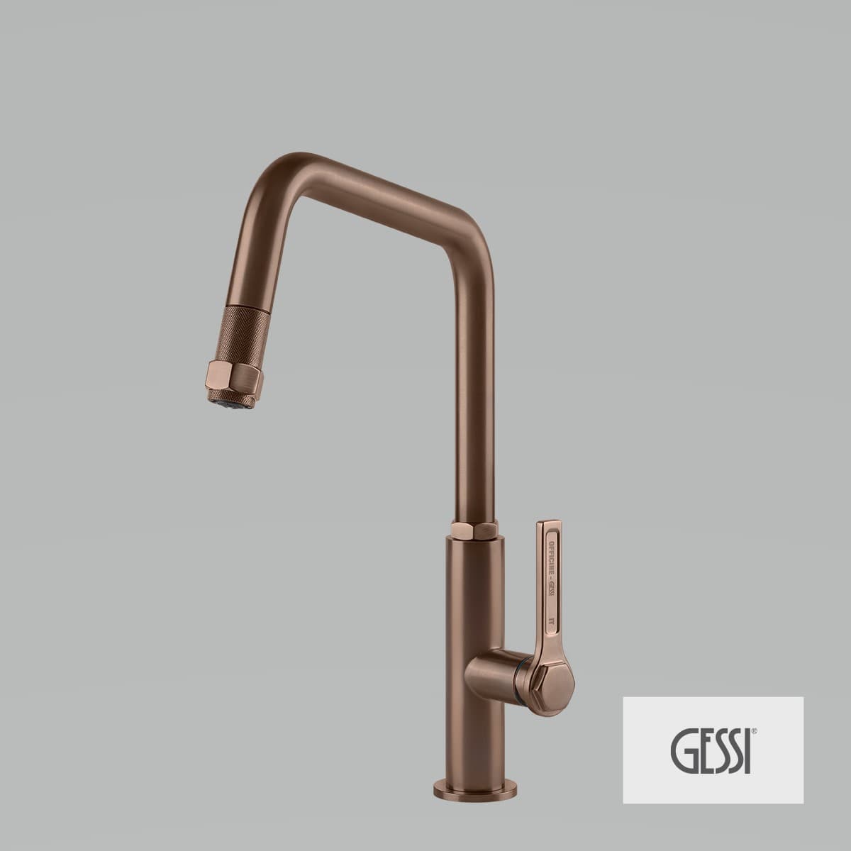 Μπαταρία κουζίνας Gessi Officine 60053-708 Copper Brushed PVD Υ37,9cm