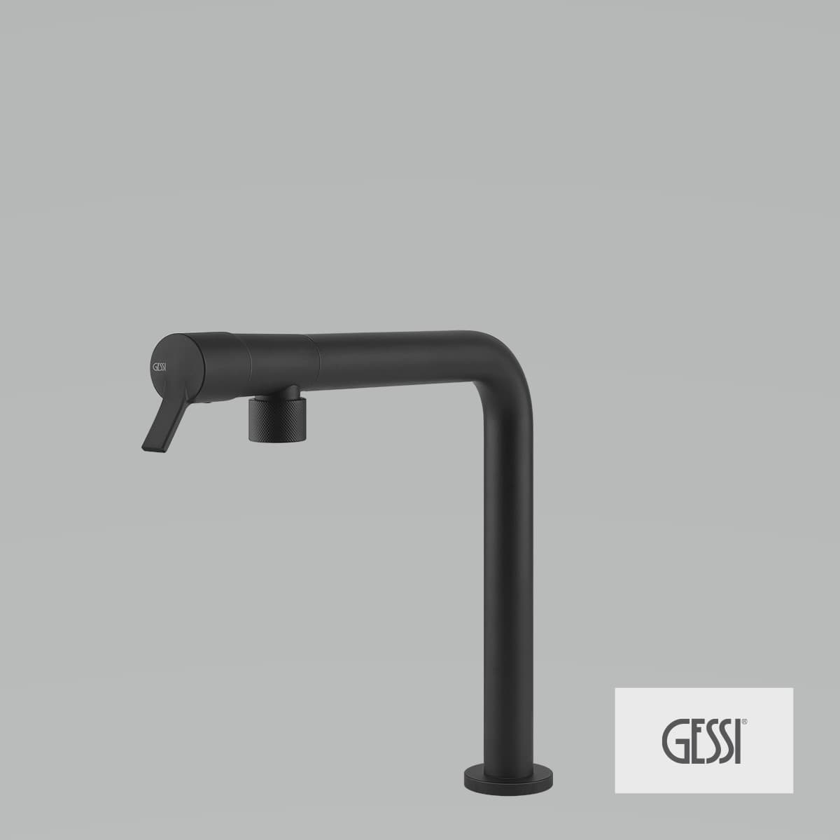Μπαταρία κουζίνας Gessi Fisso 60073-299 Matte Black Υ29,2cm