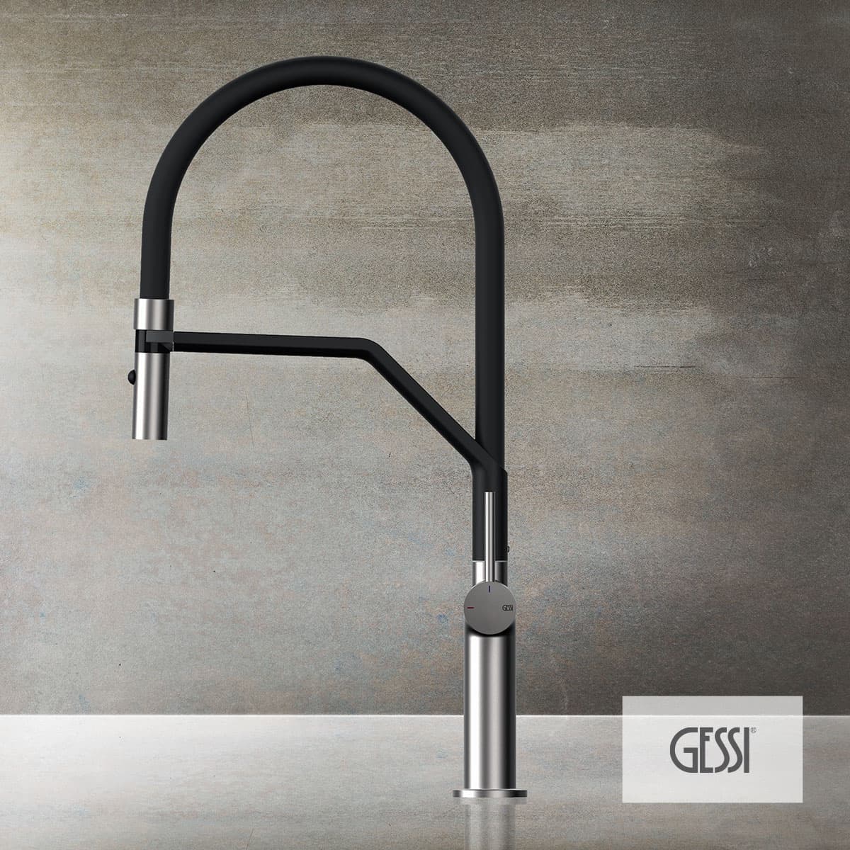 Μπαταρία κουζίνας Gessi Stelo 60315-149 Inox Finish Υ49cm