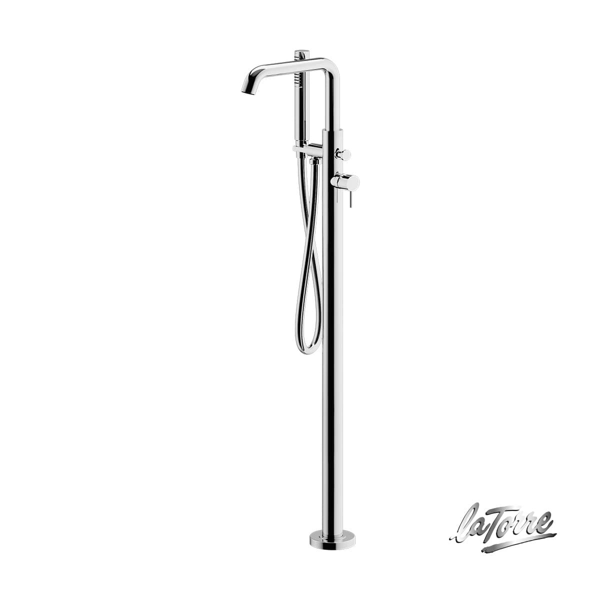 Μπαταρία Λουτρού Επιδαπέδια La Torre Elle 34078-100 Χρώμιο