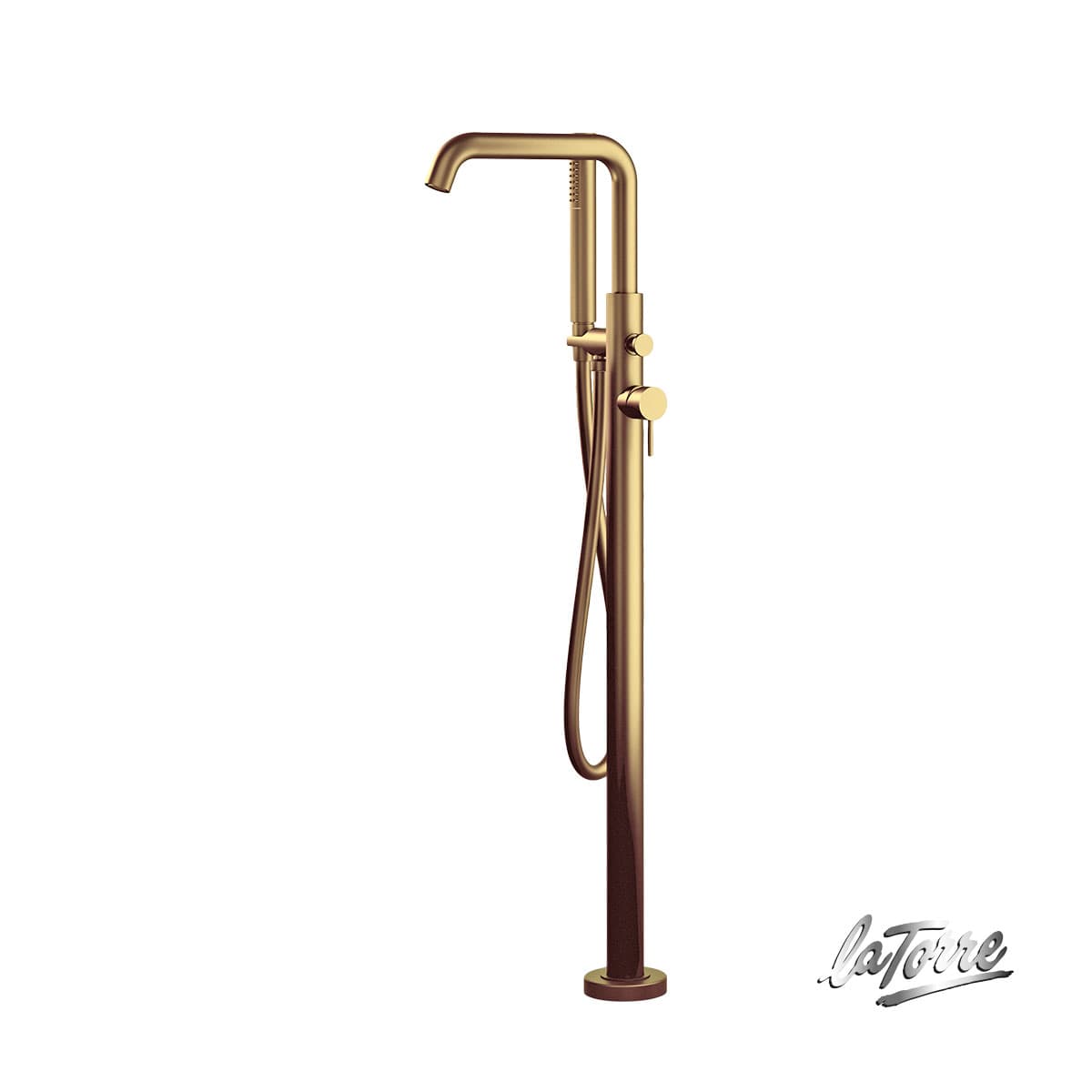 Μπαταρία Λουτρού Επιδαπέδια La Torre Elle 34078-201 Gold Brushed