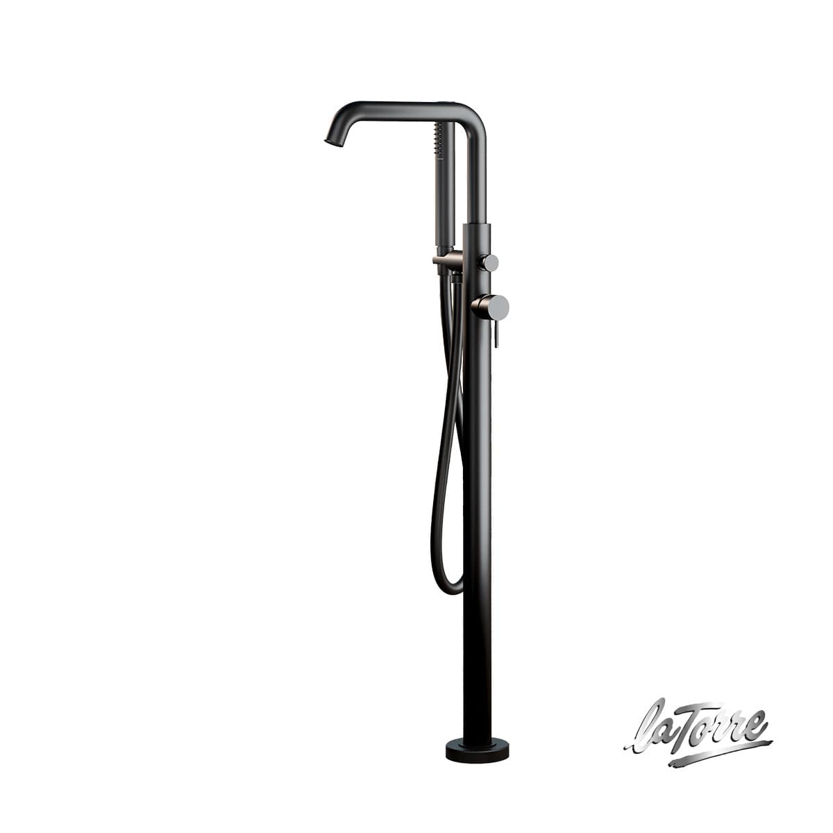 Μπαταρία Λουτρού Επιδαπέδια La Torre Elle 34078-410 Black Brushed