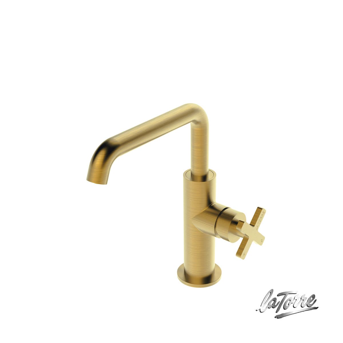 Μπαταρία Νιπτήρος La Torre Elle Cross 38020-201 Gold Brushed