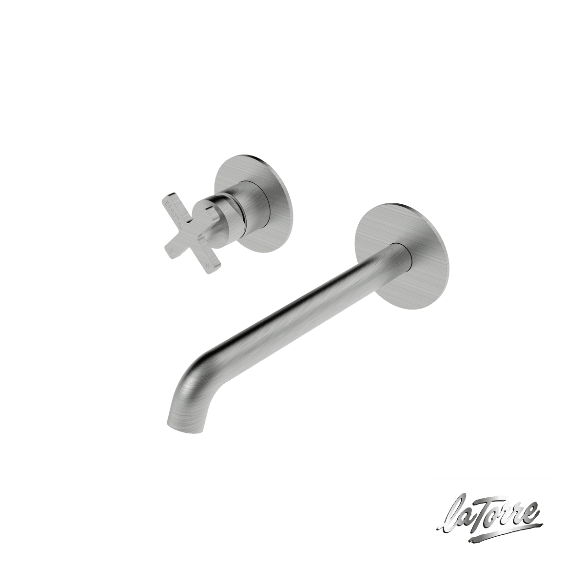 Μπαταρία Νιπτήρος Εντοιχισμού La Torre Elle Cross 38032-110 Inox Brushed