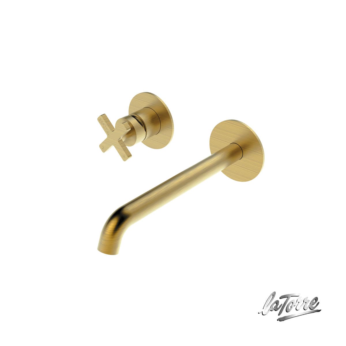 Μπαταρία Νιπτήρος Εντοιχισμού La Torre Elle Cross 38032-201 Gold Brushed