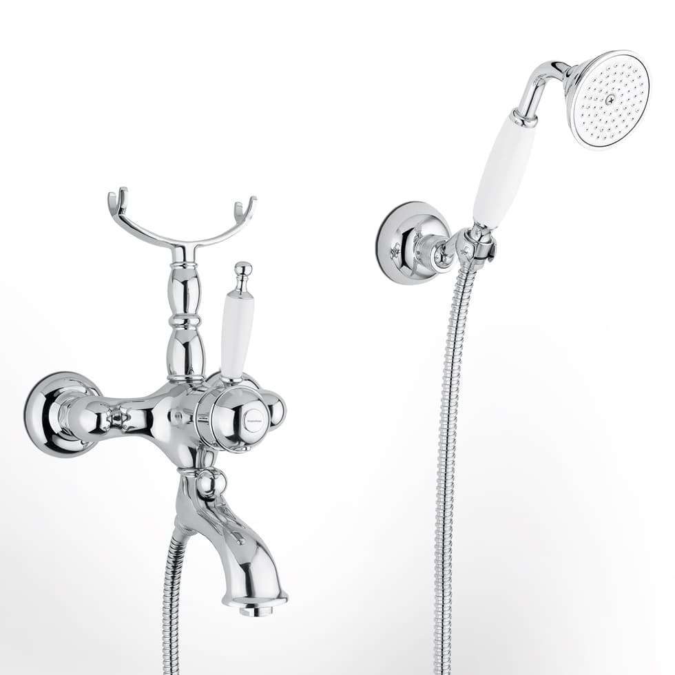 Μπαταρία Λουτρού Bugnatese Oxford 6300-100 Χρώμιο με Πορσελάνη