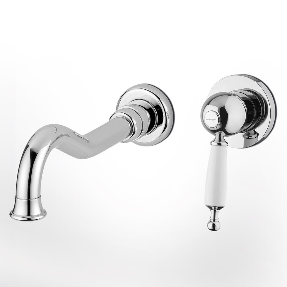Μπαταρία Νιπτήρος Εντοιχισμού Bugnatese Oxford 6345-100 Χρώμιο με Πορσελάνη