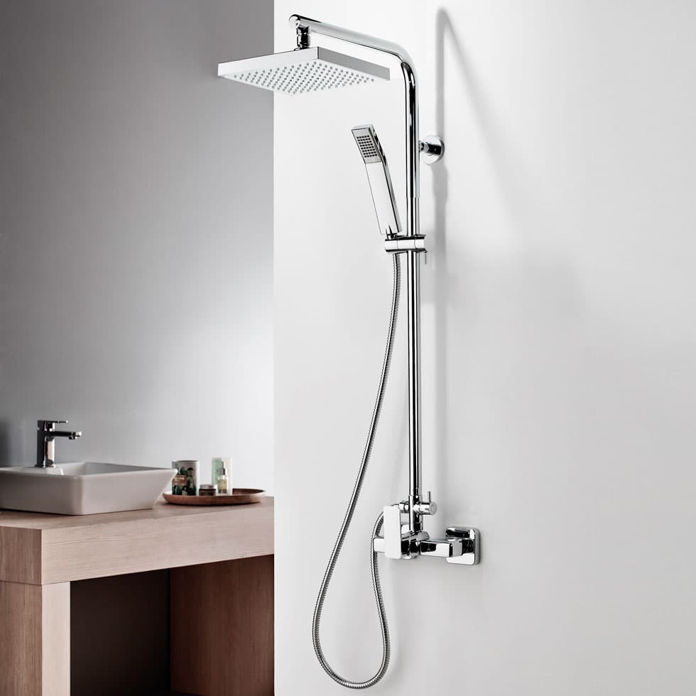 Κολώνα Ντους με Μπαταρία Eurorama Quadra 144066-100 Χρώμιο