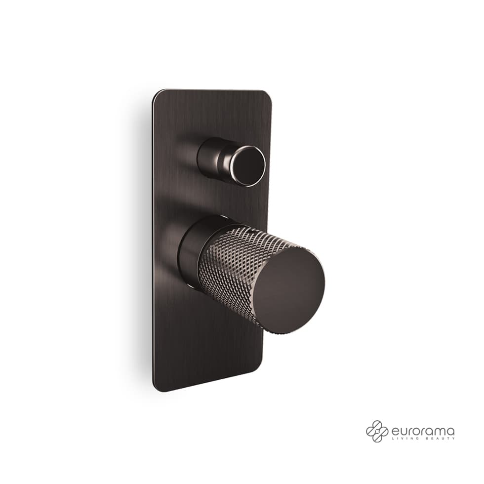 Μίκτης Εντοιχισμού 2 εξόδων Eurorama Eletta Tecno 167030SL-410 Black Brushed