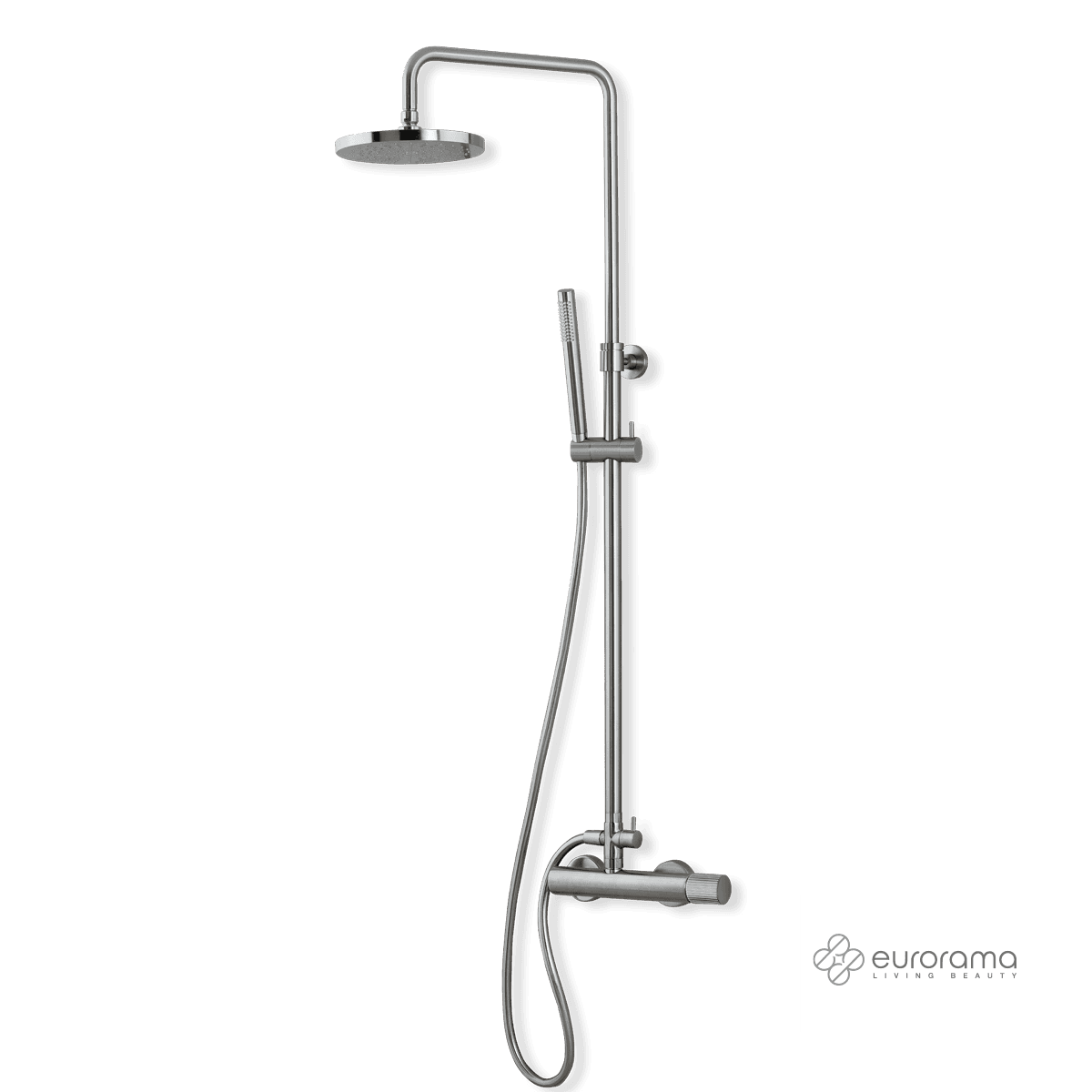 Κολώνα Ντους με Μπαταρία Eurorama Oso 178065-110 Inox Brushed
