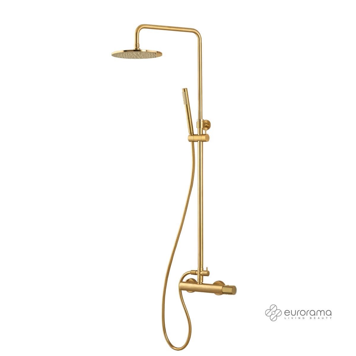 Κολώνα Ντους με Μπαταρία Eurorama Oso 178065-201 Light Gold Brushed
