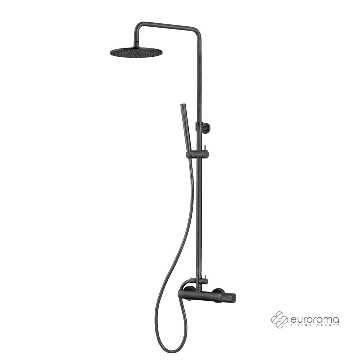 Κολώνα Ντους με Μπαταρία Eurorama Oso 178065-410 Black Brushed