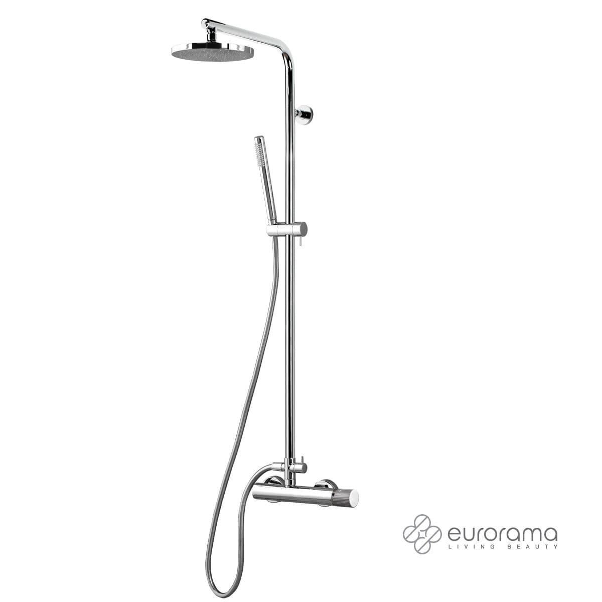 Κολώνα Ντους με Μπαταρία Eurorama Oso 178066-110 Inox Brushed