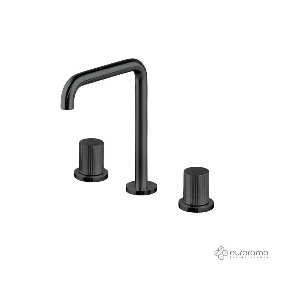 Μπαταρία Νιπτήρος Eurorama Oso 178331-410 Black Brushed (3 οπών)