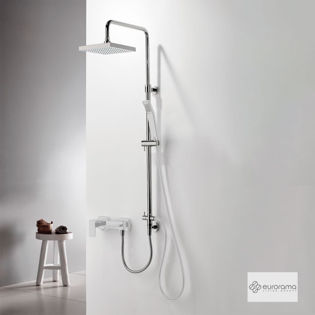 Κολώνα Ντους Eurorama 51400S-110 Inox Σατινέ (χωρίς μπαταρία)