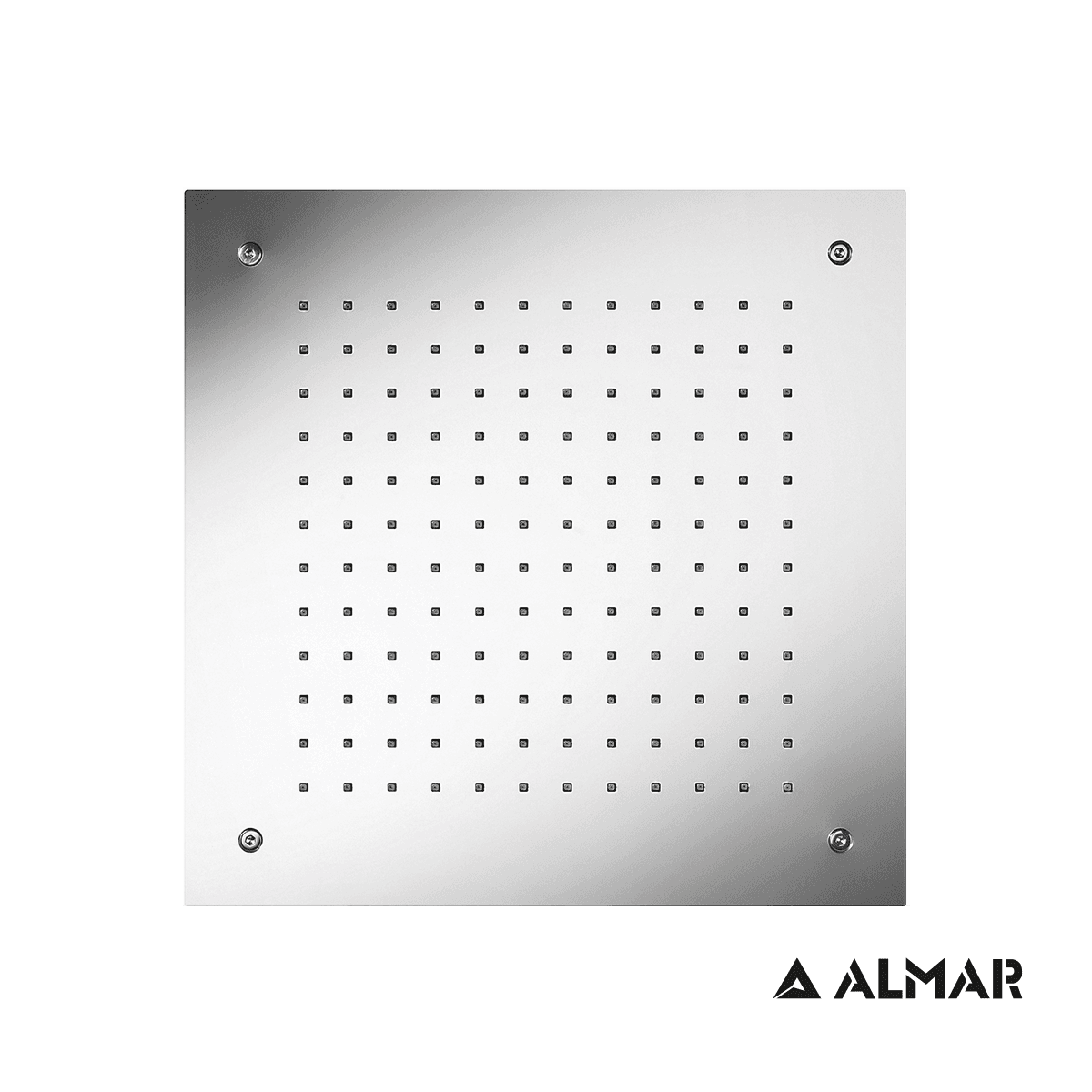 Κεφαλή Ντους Οροφής Εντοιχισμού Almar E044046-111 Square Temptation Inox Σατινέ 38x38cm