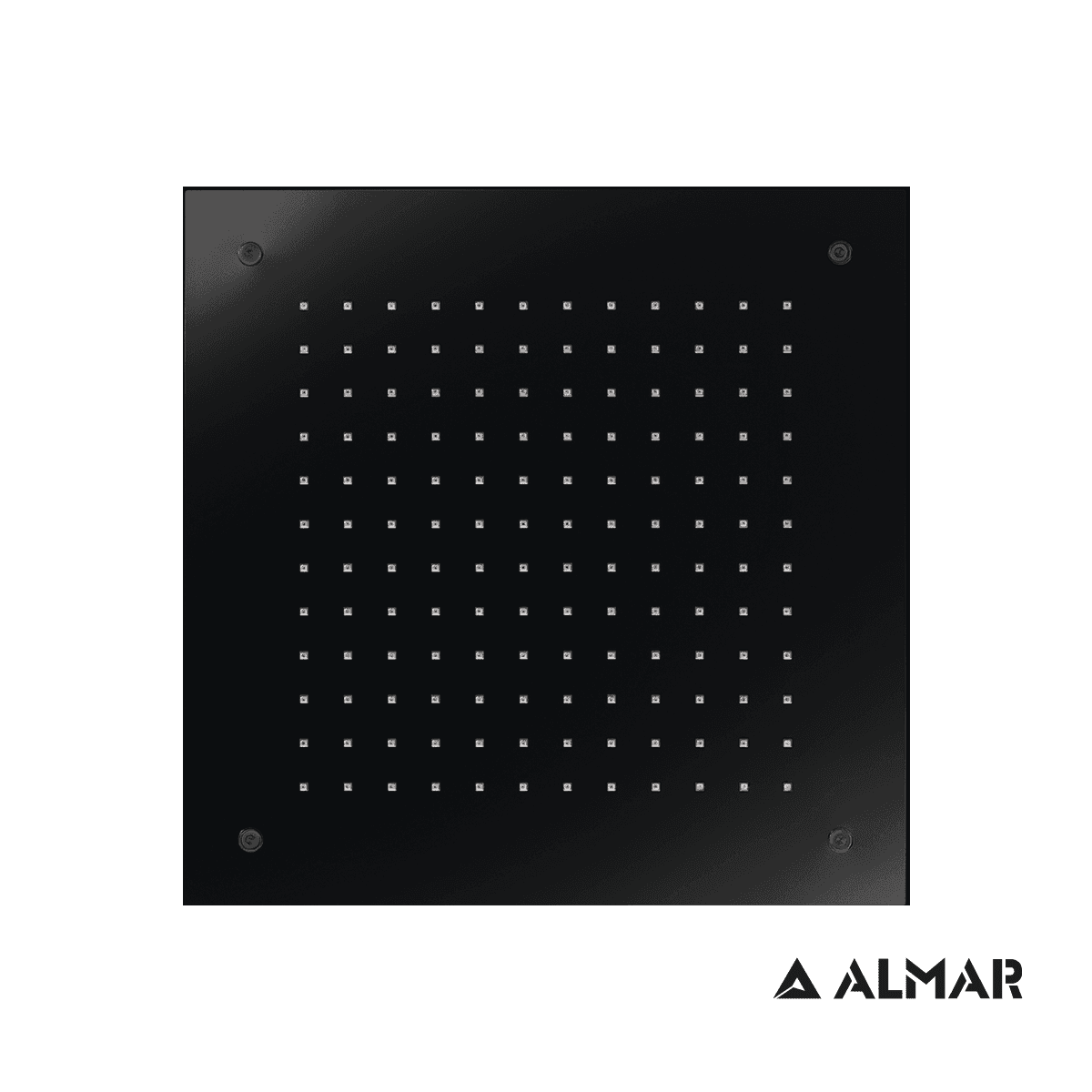 Κεφαλή Ντους Οροφής Εντοιχισμού Almar E044046-400 Square Temptation Ματ Μαύρο 38x38cm
