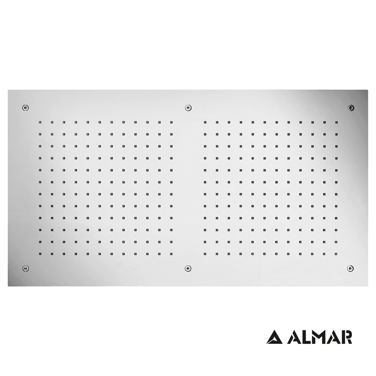 Κεφαλή Ντους Οροφής Εντοιχισμού Almar E044088-100 Rectangular Temptation Χρώμιο 70x38cm
