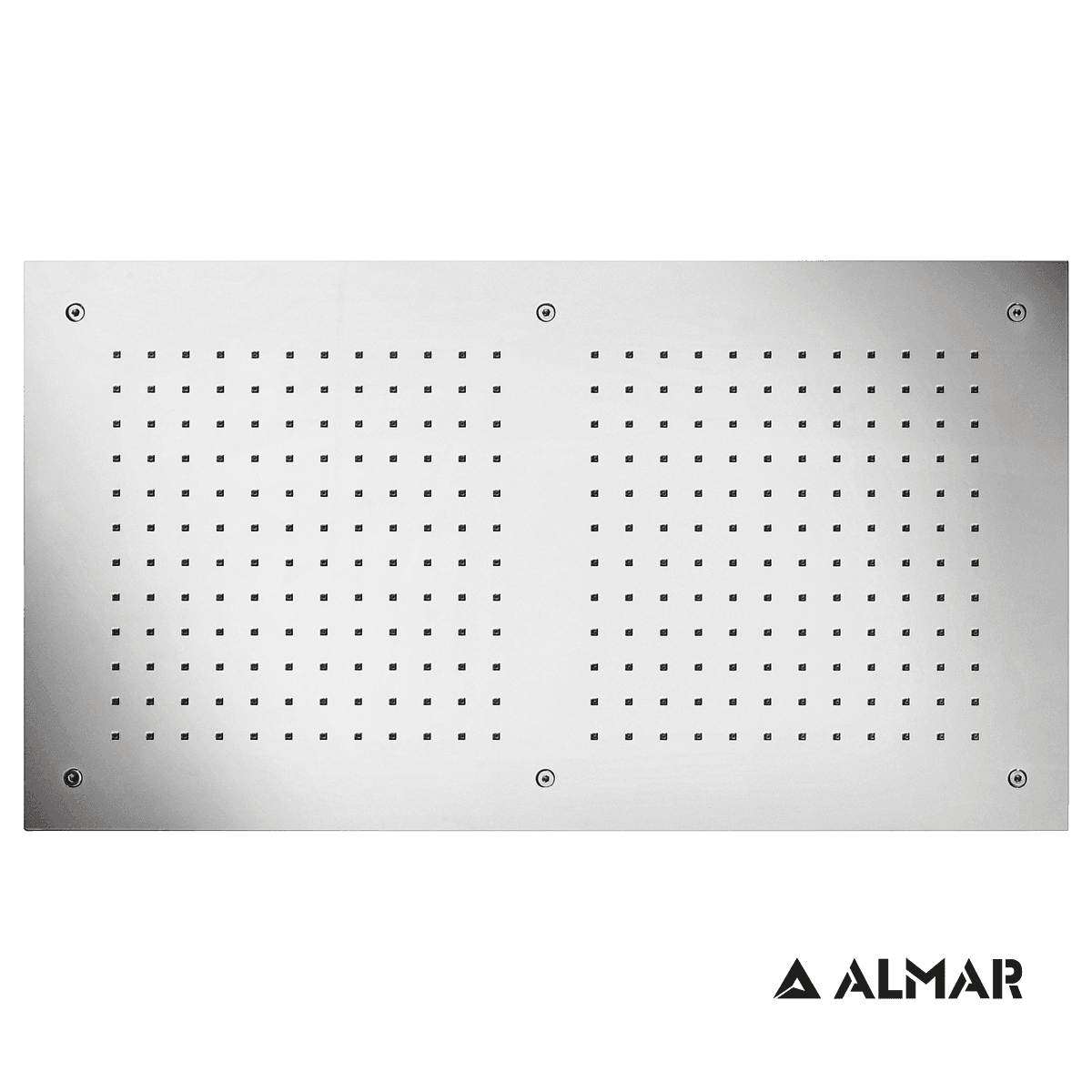 Κεφαλή Ντους Οροφής Εντοιχισμού Almar E044088-111 Rectangular Temptation Inox Σατινέ 70x38cm