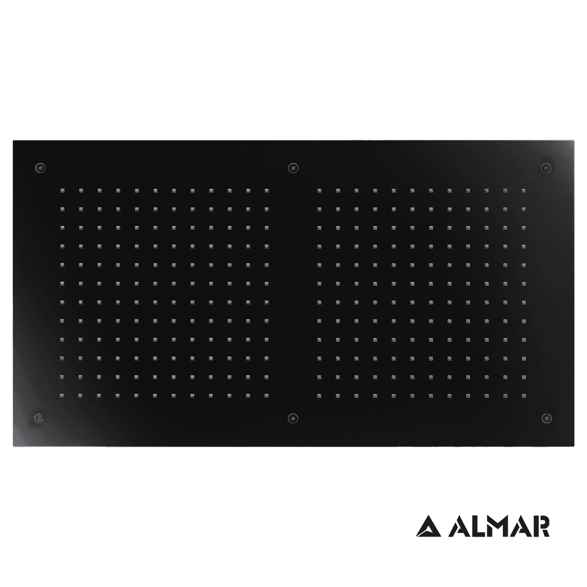 Κεφαλή Ντους Οροφής Εντοιχισμού Almar E044088-400 Rectangular Temptation Ματ Μαύρο 70x38cm
