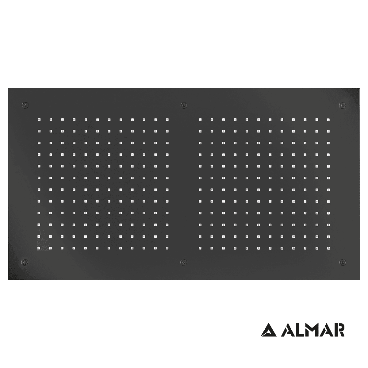 Κεφαλή Ντους Οροφής Εντοιχισμού Almar E044088-411 Rectangular Temptation Black Brushed PVD 70x38cm