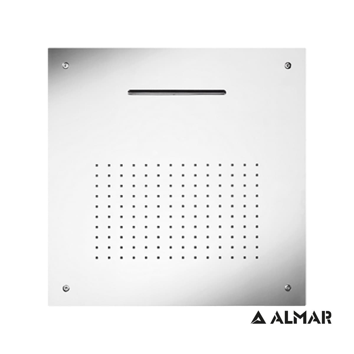 Κεφαλή Ντους Οροφής Εντοιχισμού Almar E044109-100 Square Temptation XL Χρώμιο 50x50cm