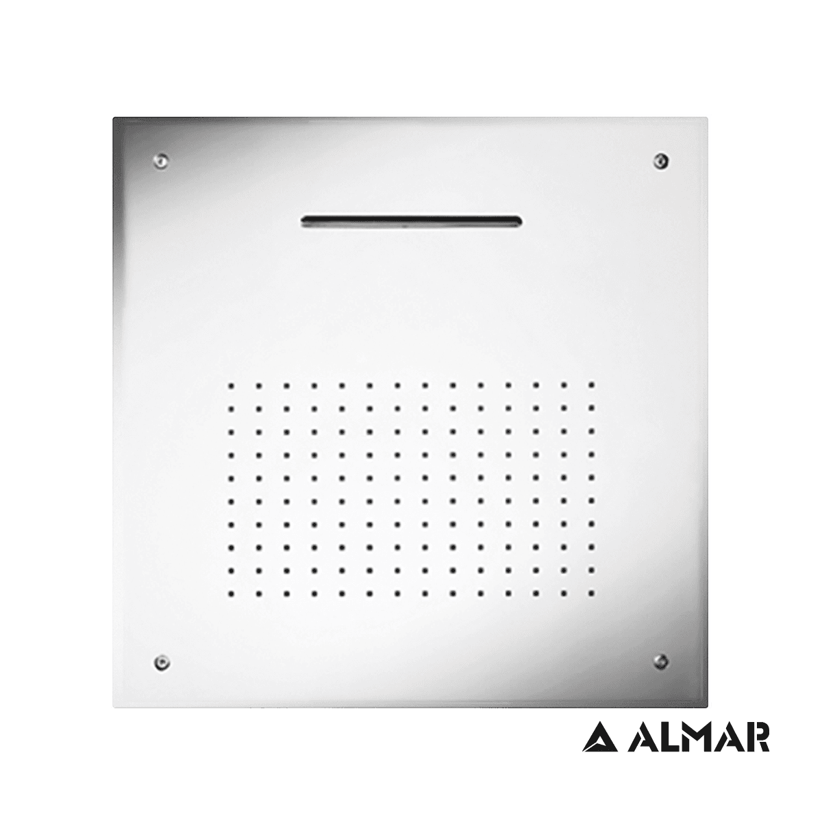 Κεφαλή Ντους Οροφής Εντοιχισμού Almar E044109-111 Square Temptation XL Inox Σατινέ 50x50cm