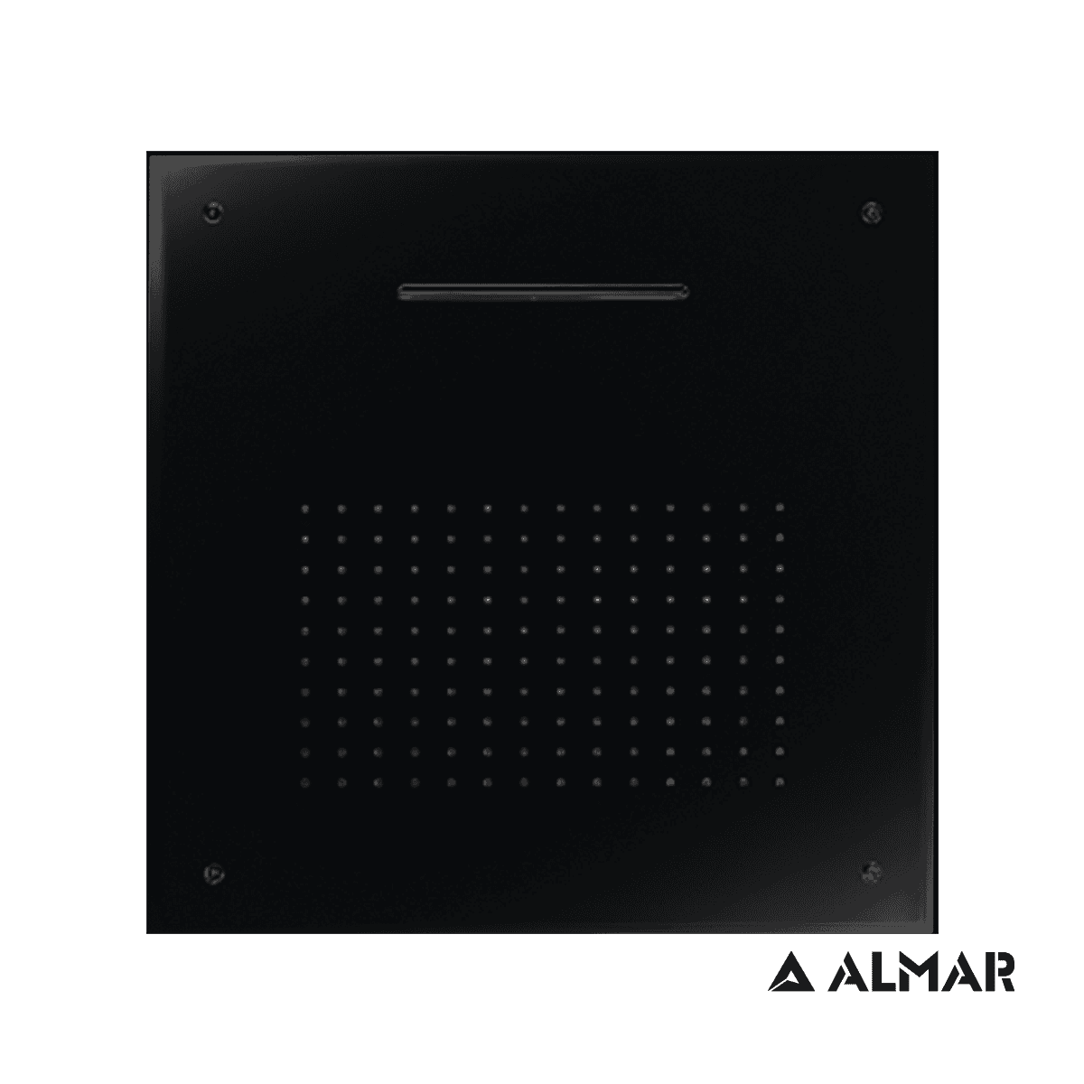 Κεφαλή Ντους Οροφής Εντοιχισμού Almar E044109-400 Square Temptation XL Ματ Μαύρο 50x50cm