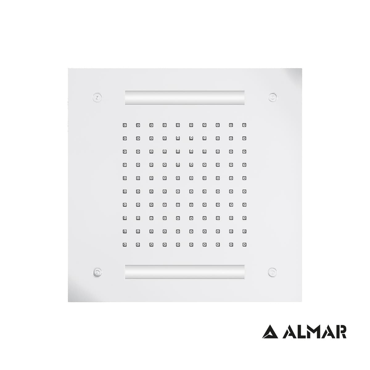 Κεφαλή Ντους Οροφής Εντοιχισμού Almar E044172-300 Easy Light Τemptation με Χρωματοθεραπεία Ματ Λευκό 30x30cm